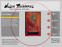 Screenshot of Hidden Treasures Site